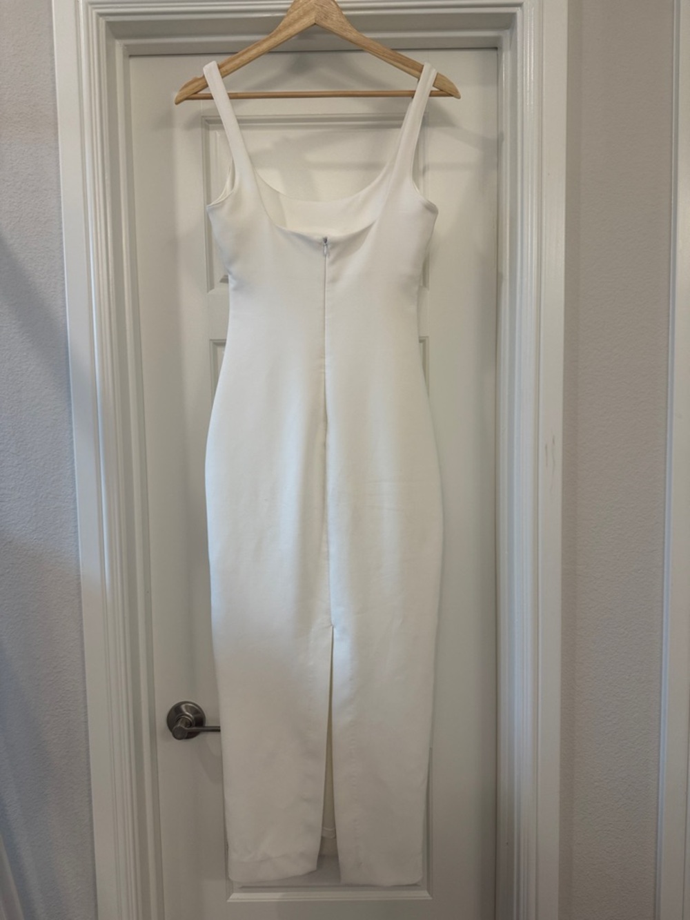 Zara Fitted Midi Dress White - Picture 2 of 9